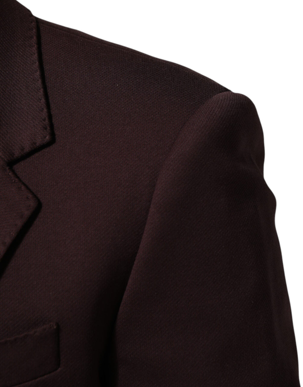 Dolce & Gabbana Maroon Two-Button Cotton Blazer