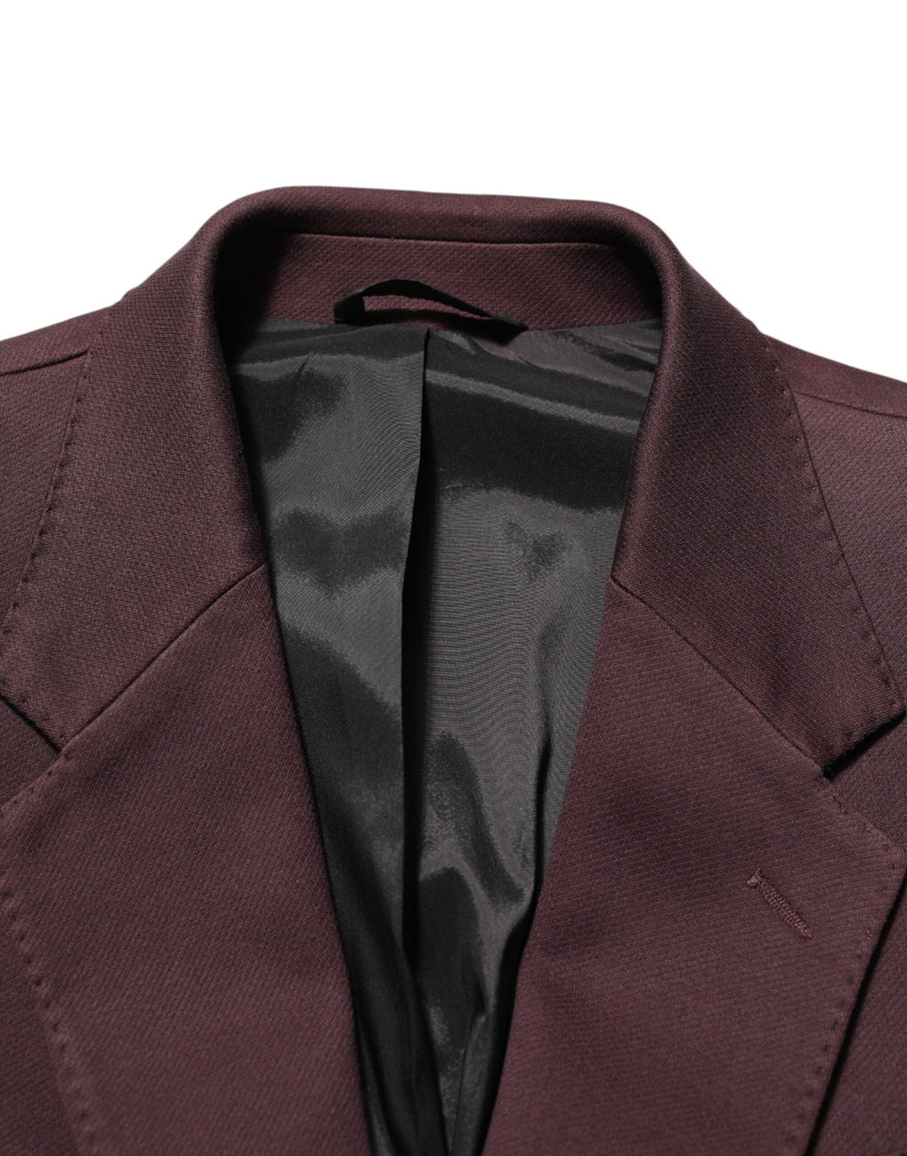 Dolce & Gabbana Maroon Two-Button Cotton Blazer