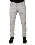 Dolce & Gabbana Men's White Stretch Cotton Skinny Jeans