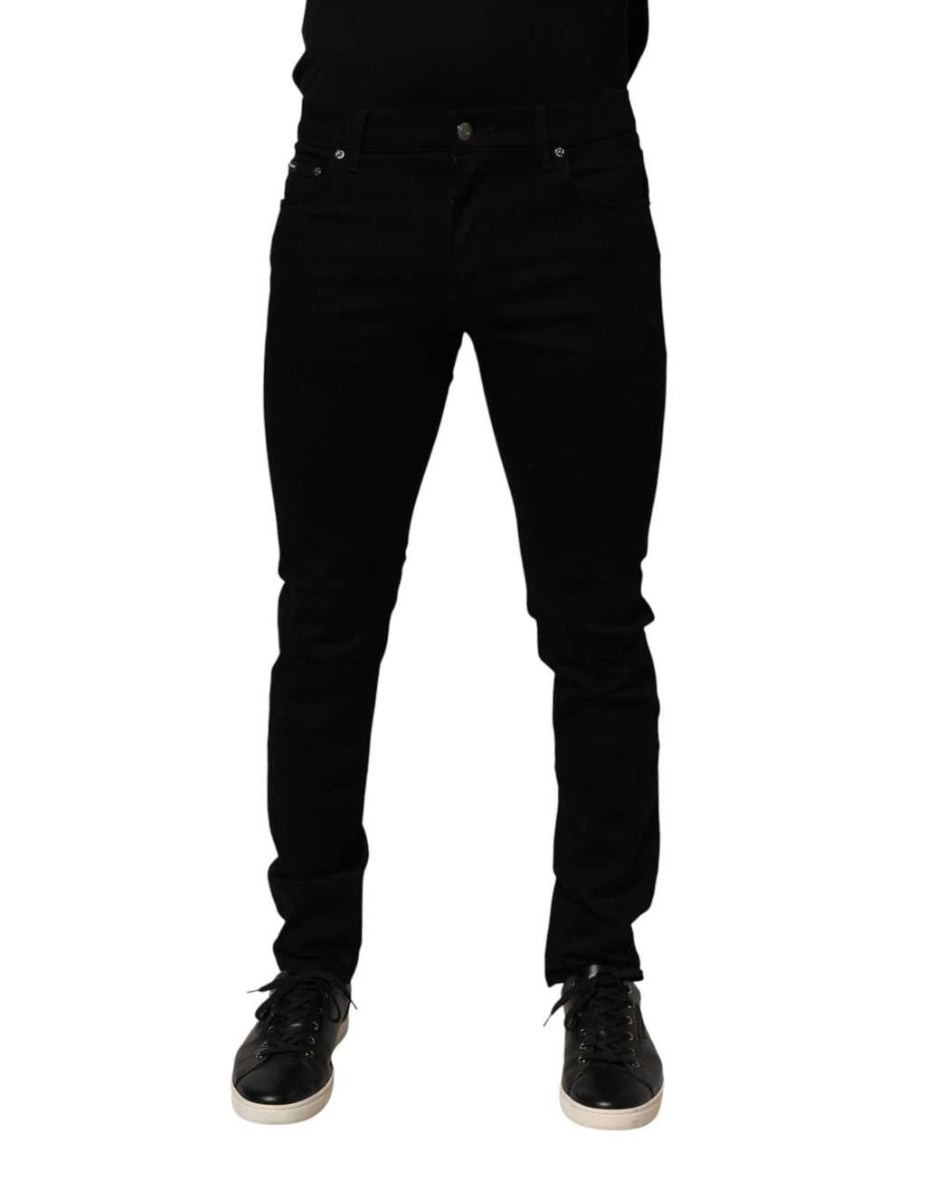 Dolce & Gabbana Men's Black Slim-Fit Stretch Cotton Jeans