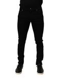 Dolce & Gabbana Men's Black Slim-Fit Stretch Cotton Jeans