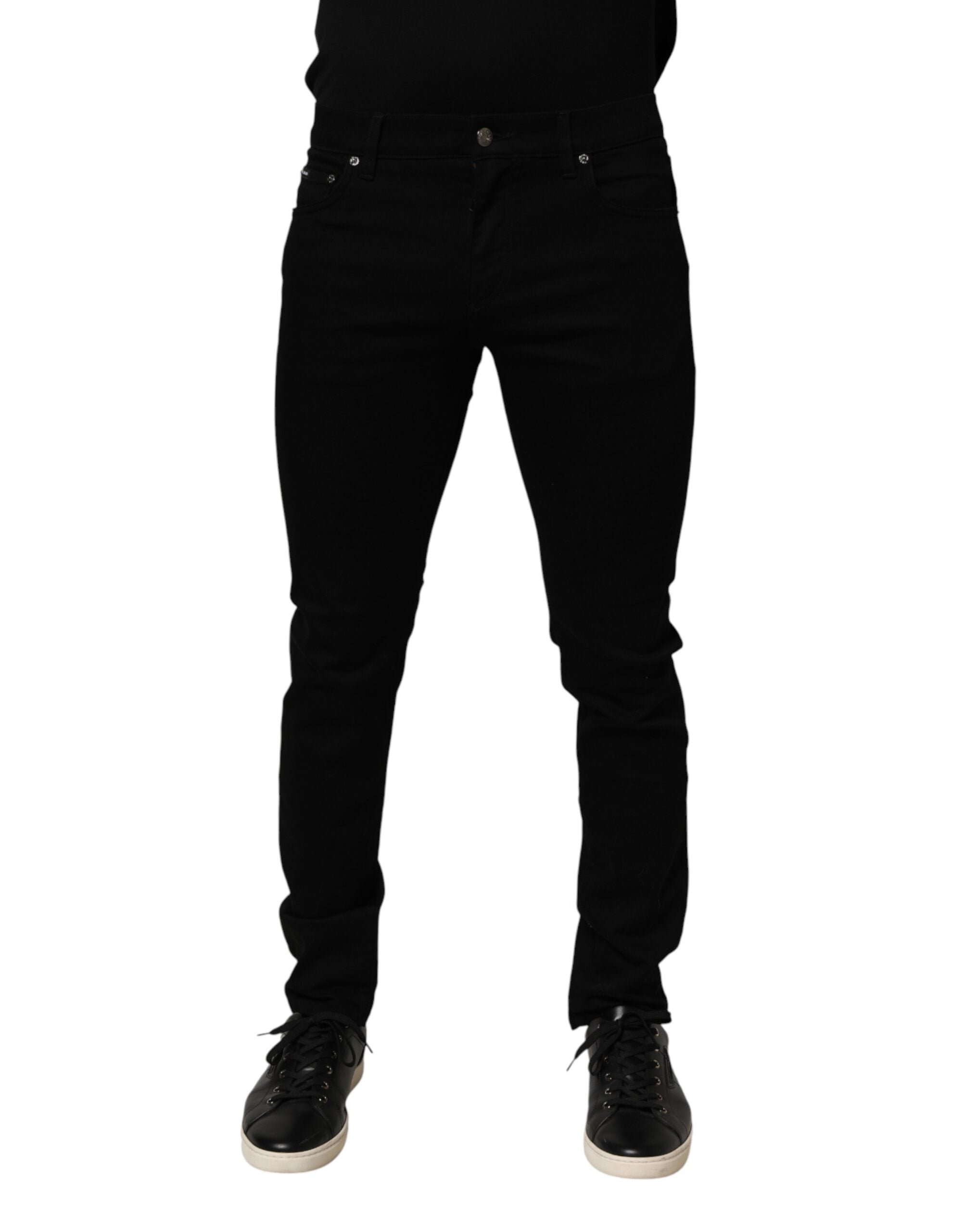 Dolce & Gabbana Men's Black Slim-Fit Stretch Cotton Jeans