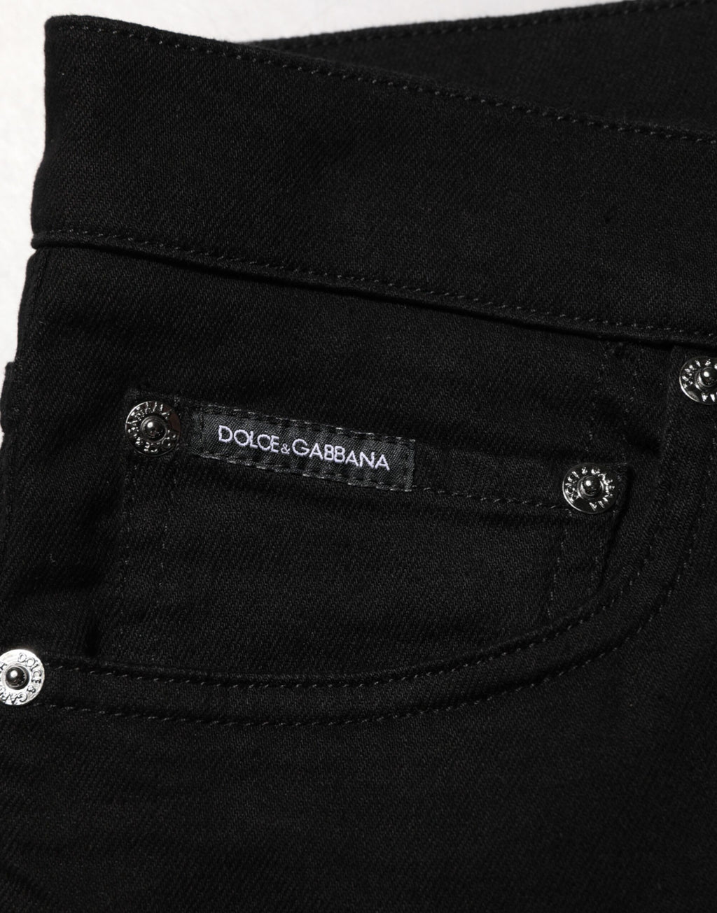 Dolce & Gabbana Men's Black Slim-Fit Stretch Cotton Jeans