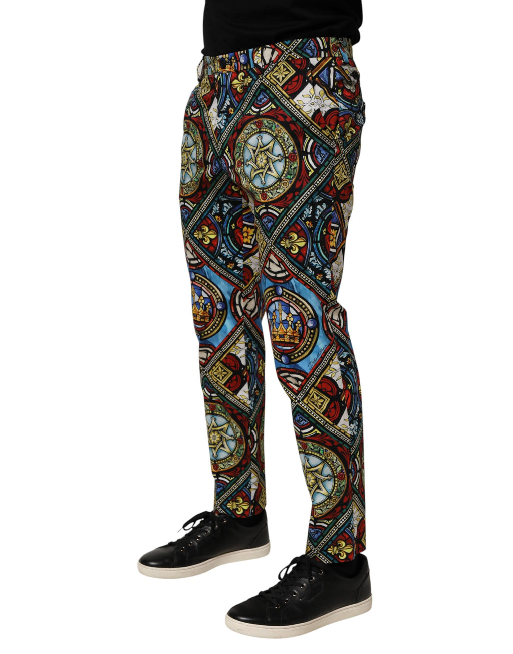 Dolce & Gabbana Multicolor Stained Glass Print Trousers