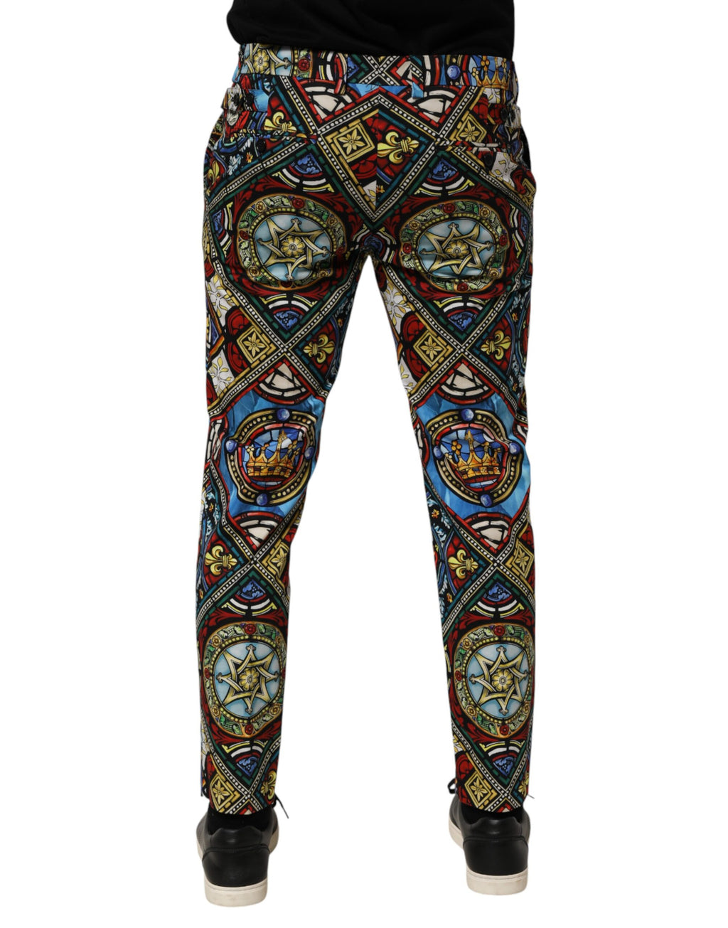 Dolce & Gabbana Multicolor Stained Glass Print Trousers