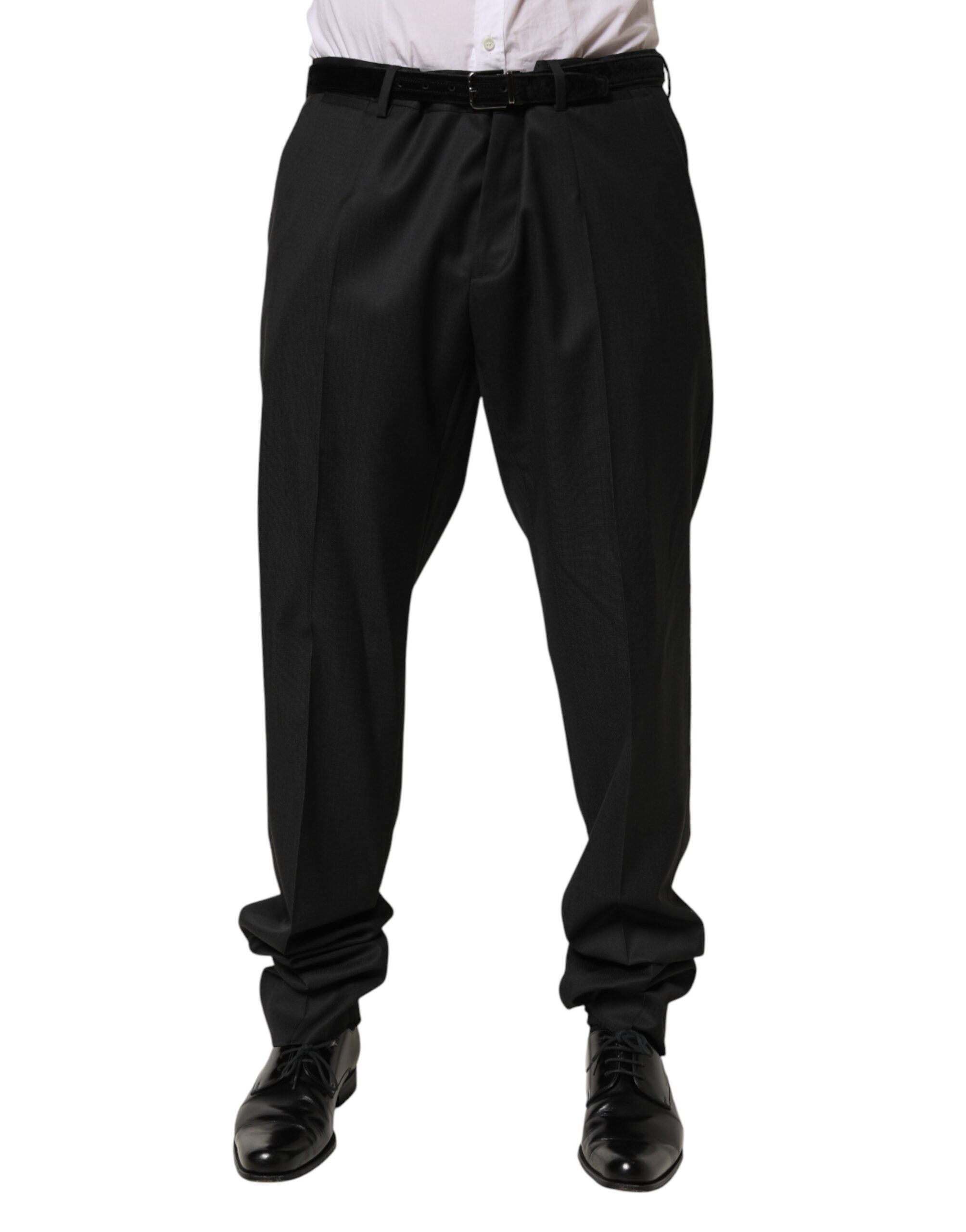 Dolce & Gabbana Schwarze Woll-Anzugshose für Herren