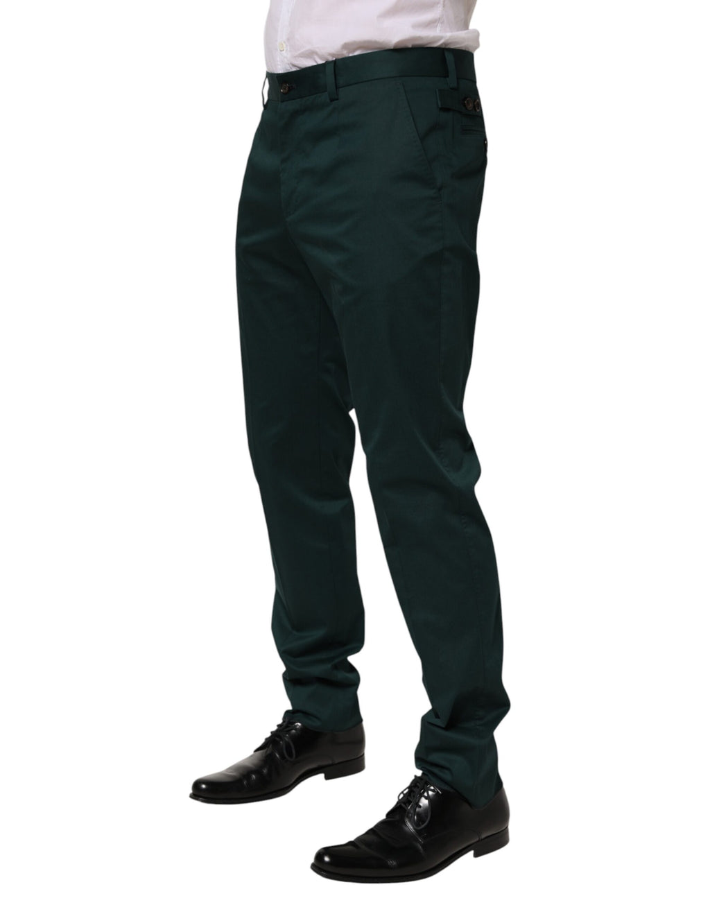 Dolce & Gabbana Men's Green Cotton Suit Trousers