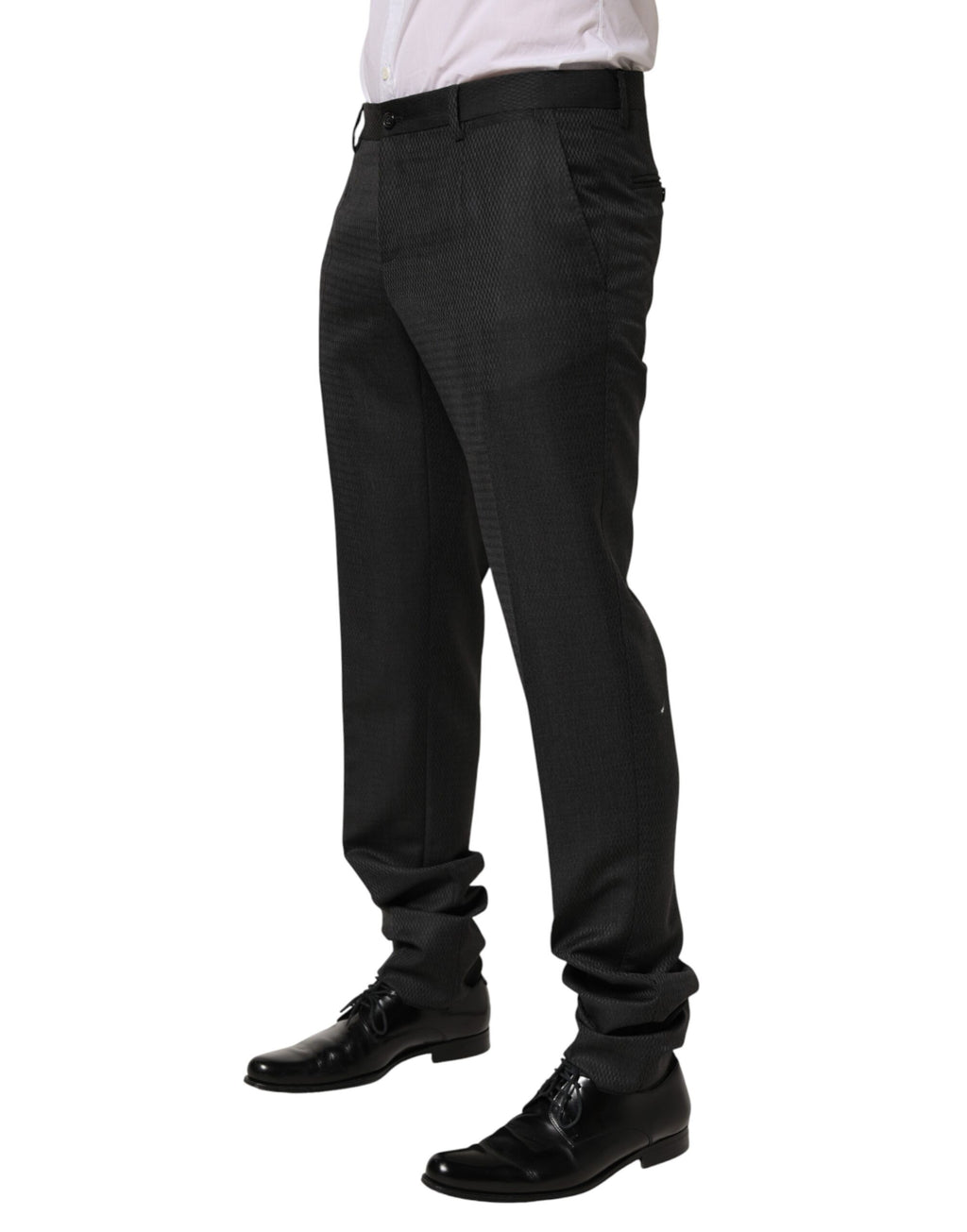 Dolce & Gabbana Schwarze Wollanzugshose für Herren