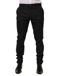 Dolce & Gabbana Schwarze Baumwoll-Anzugshose für Herren