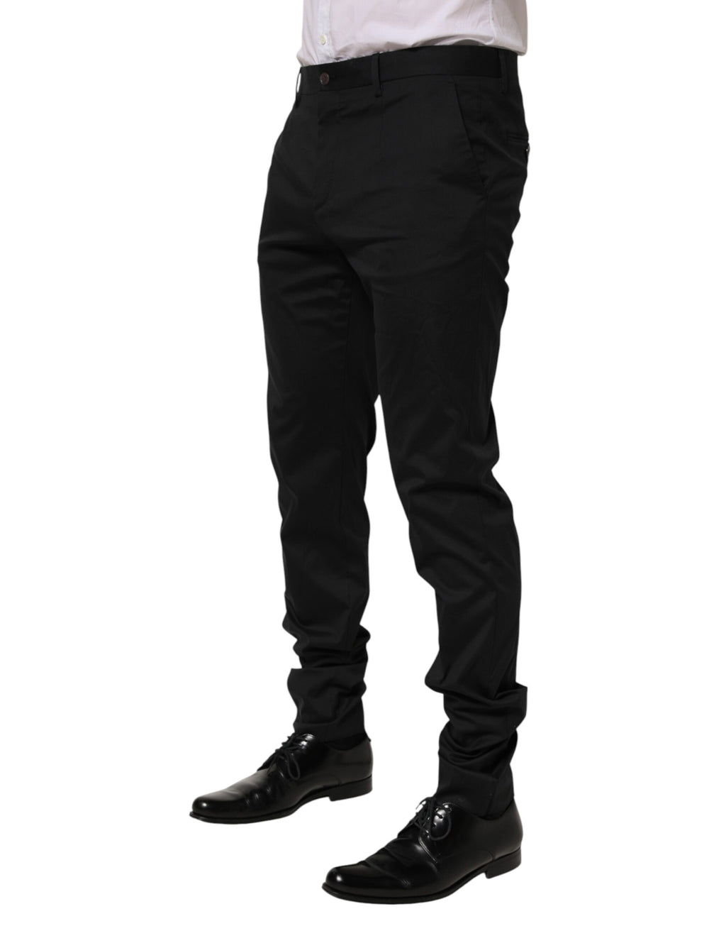 Dolce & Gabbana Schwarze Baumwoll-Anzugshose für Herren