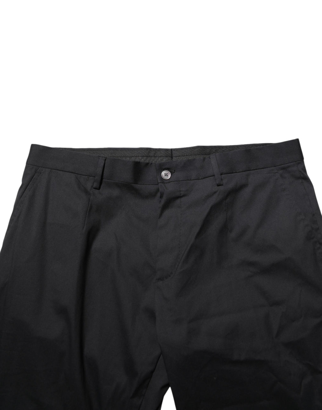 Dolce & Gabbana Schwarze Baumwoll-Anzugshose für Herren