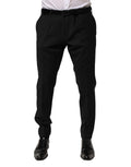 Dolce & Gabbana Men's Black Wool Suit Trousers