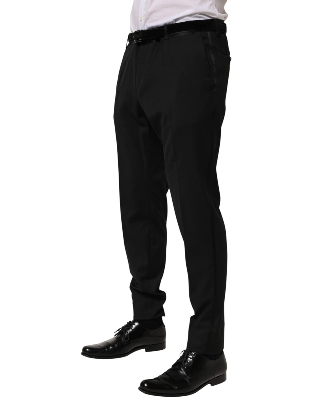 Dolce & Gabbana Men's Black Wool Suit Trousers