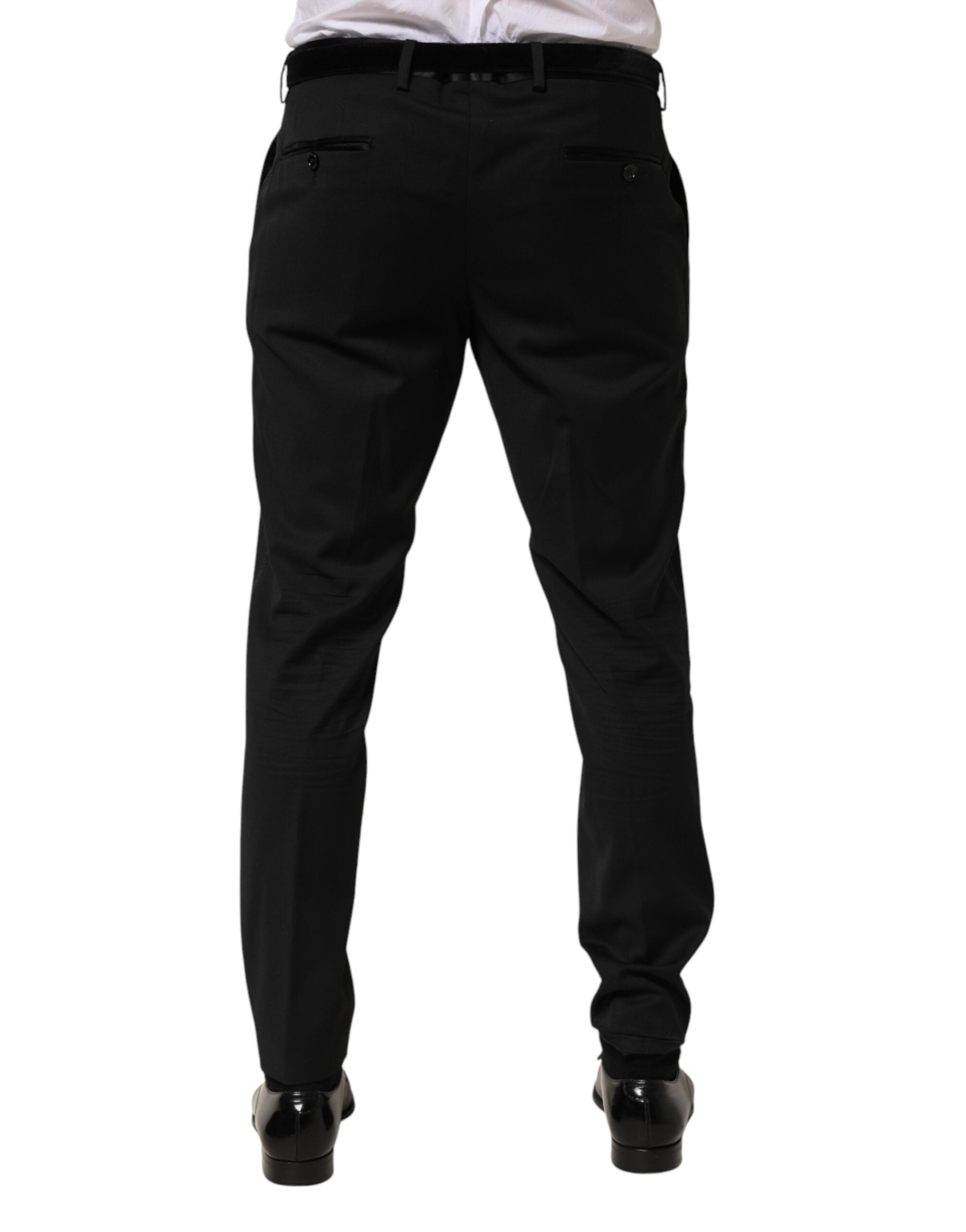 Dolce & Gabbana Men's Black Wool Suit Trousers