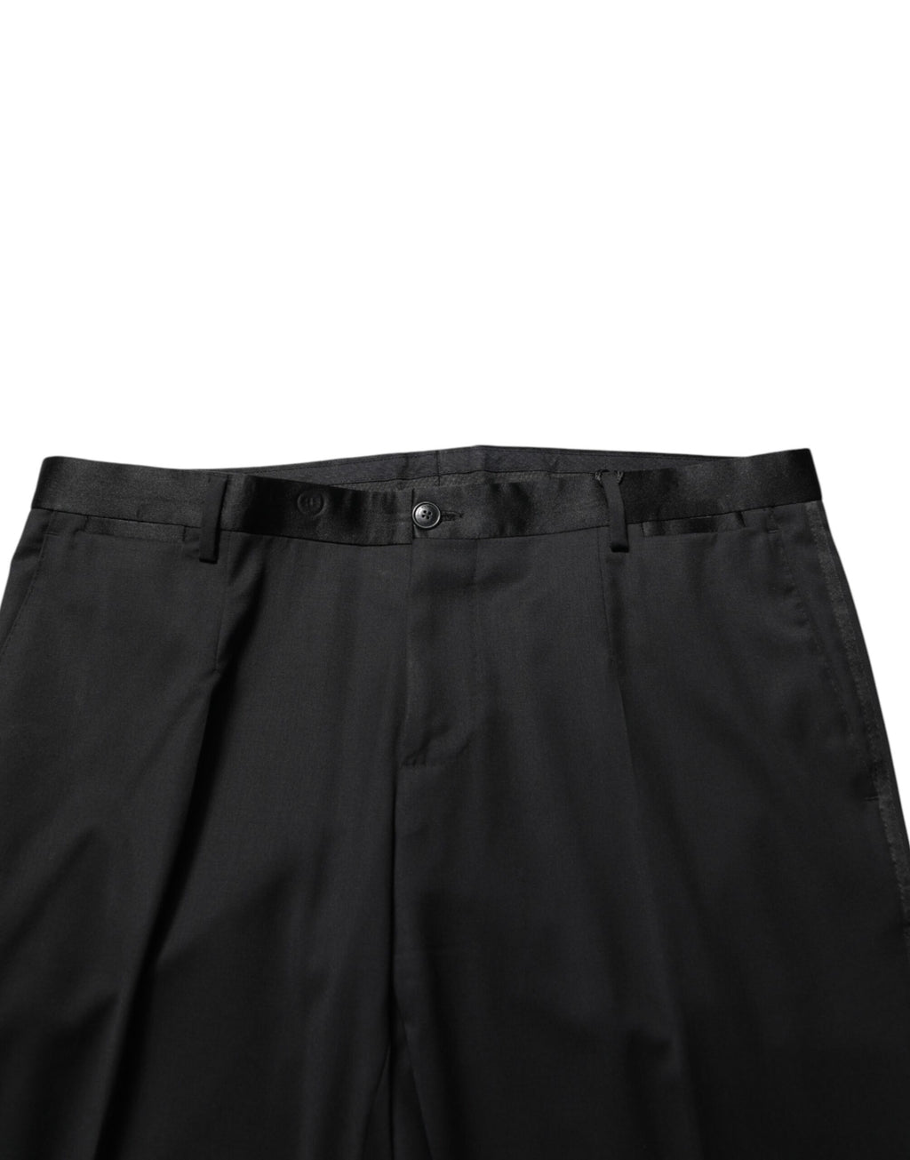 Dolce & Gabbana Men's Black Wool Suit Trousers