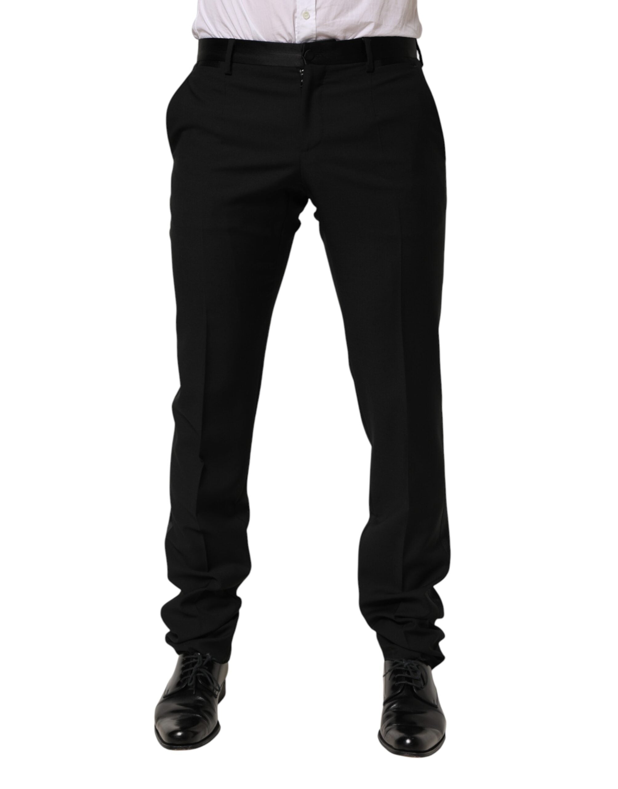 Dolce & Gabbana Schwarze Woll-Anzugshose für Herren