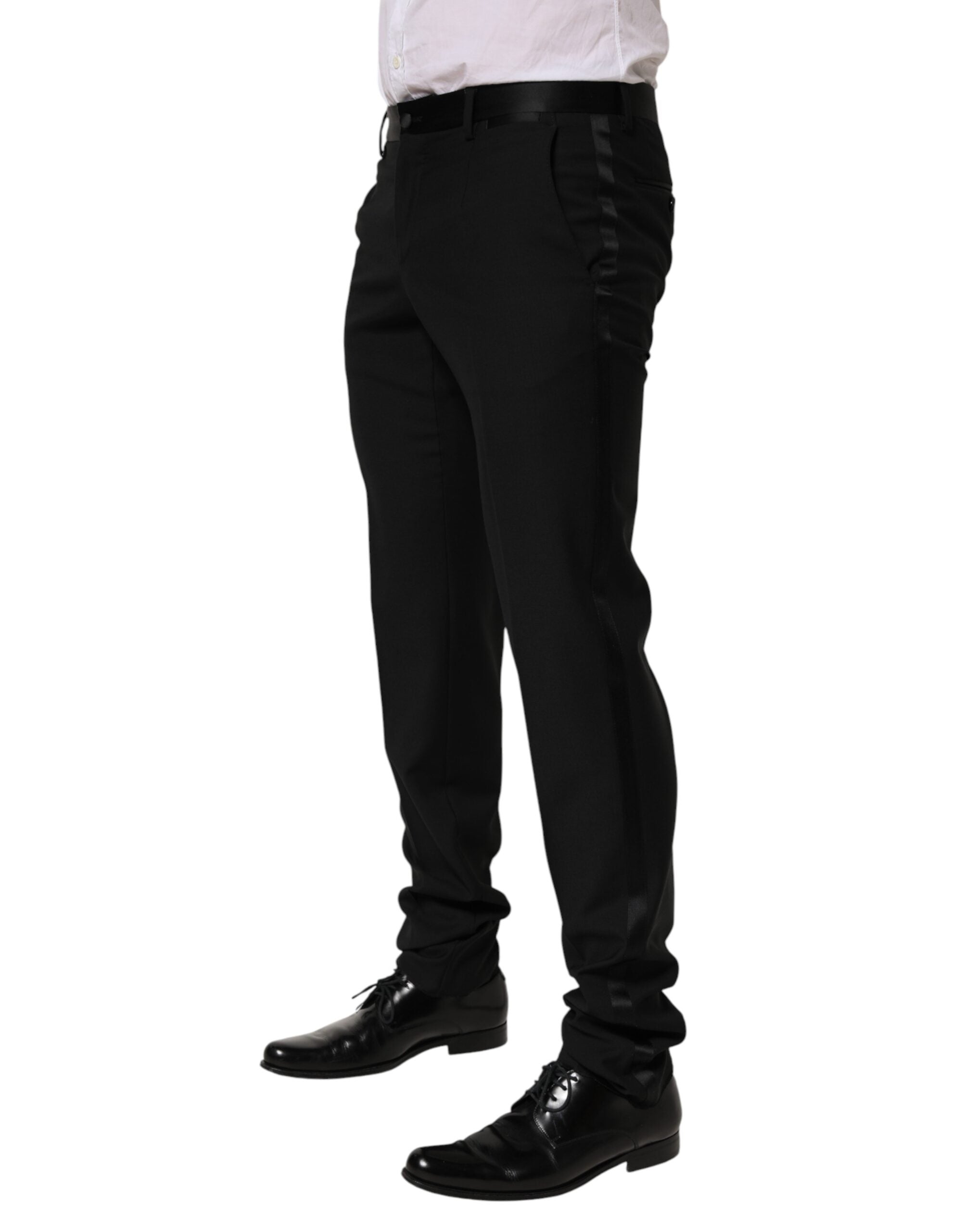 Dolce & Gabbana Schwarze Woll-Anzugshose für Herren