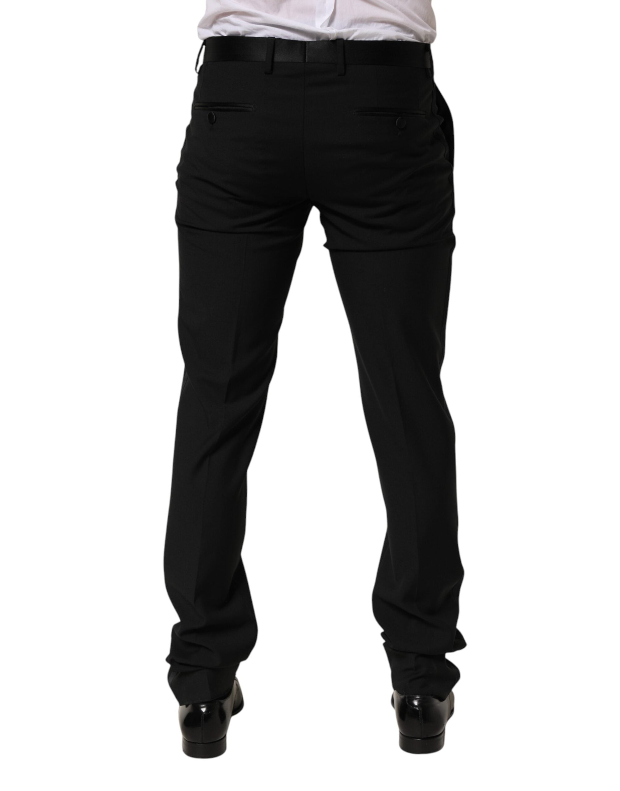 Dolce & Gabbana Schwarze Woll-Anzugshose für Herren