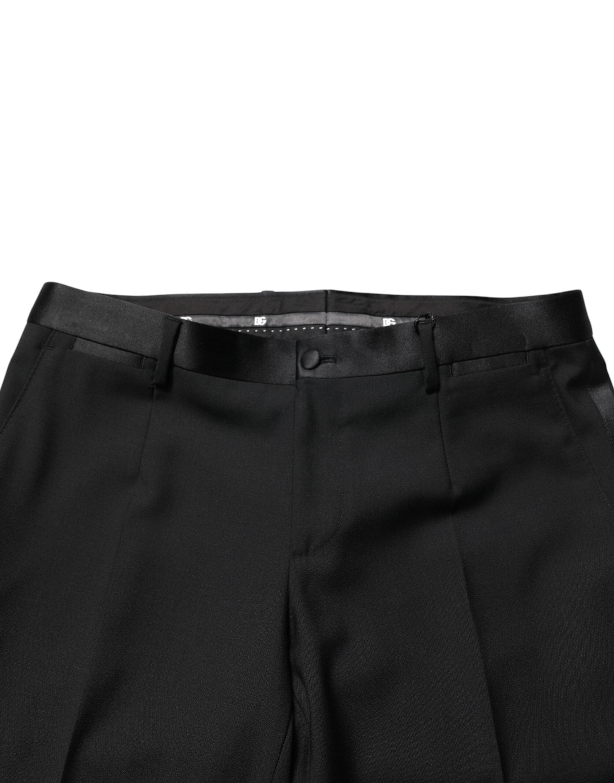 Dolce & Gabbana Schwarze Woll-Anzugshose für Herren