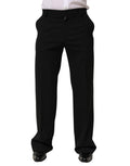 Dolce & Gabbana Men's Black Wool Suit Trousers