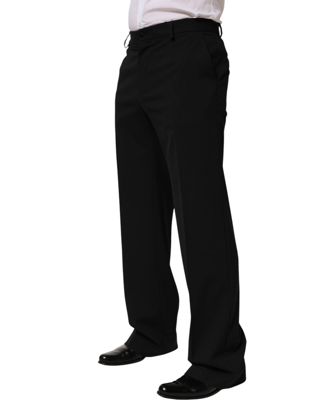 Dolce & Gabbana Men's Black Wool Suit Trousers