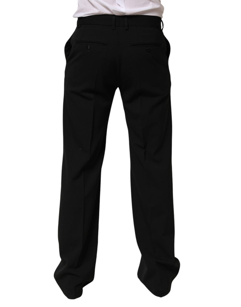 Dolce & Gabbana Men's Black Wool Suit Trousers