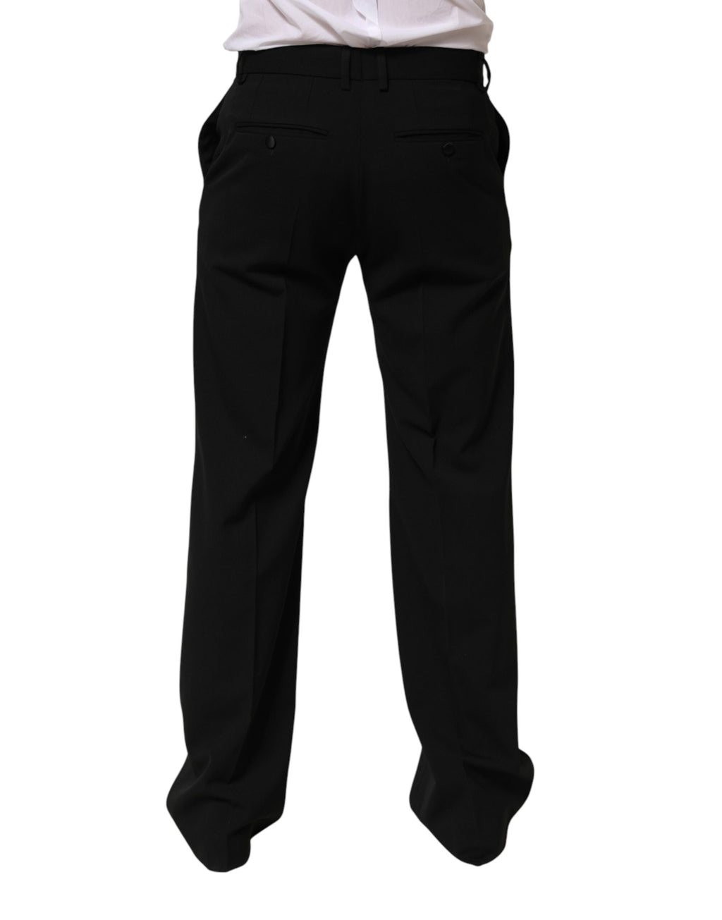 Dolce & Gabbana Men's Black Wool Suit Trousers