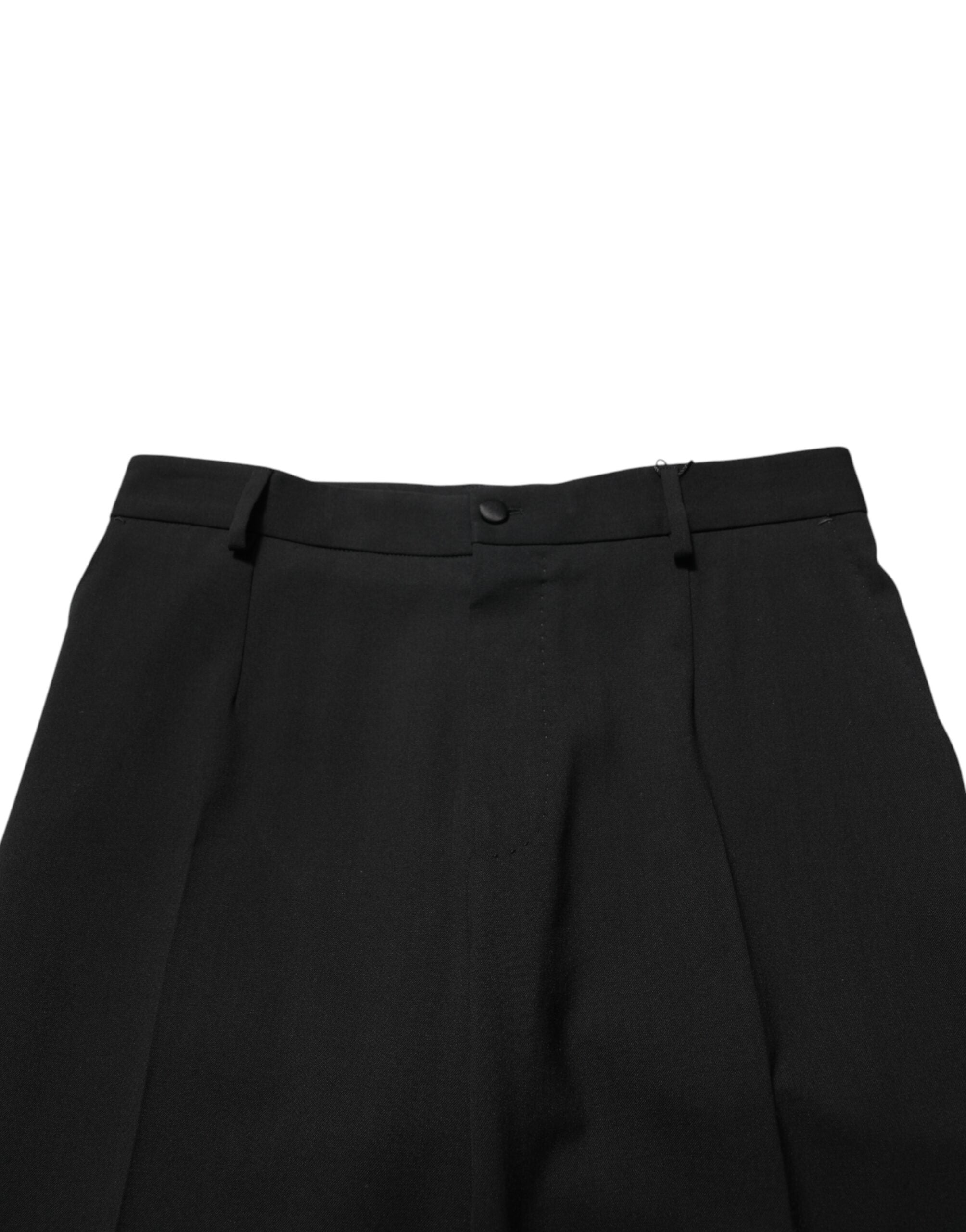 Dolce & Gabbana Men's Black Wool Suit Trousers