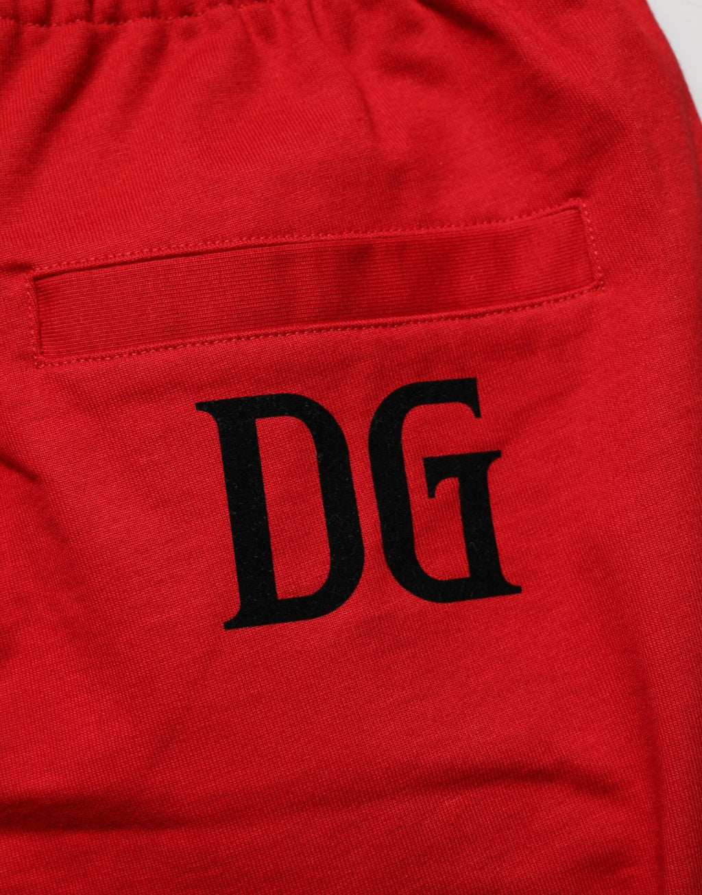 Dolce & Gabbana Red Cotton Drawstring Bermuda Shorts
