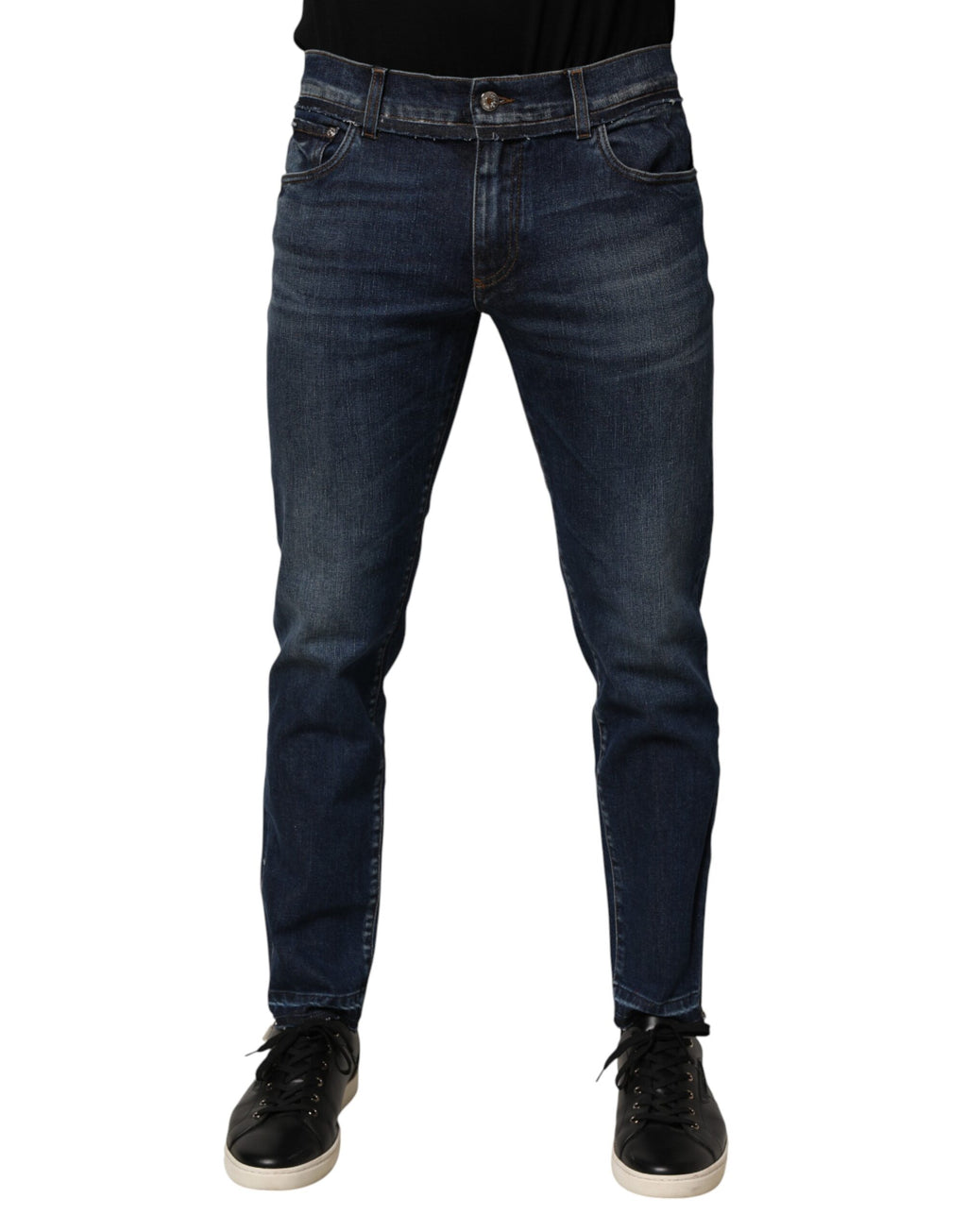 Dolce & Gabbana Men's Slim-Fit Jeans in Blue Stretch Cotton Denim