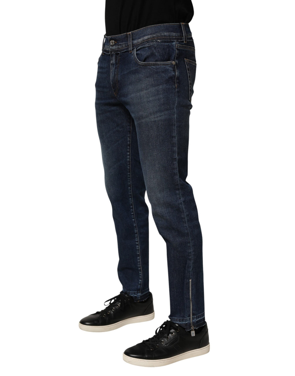 Dolce & Gabbana Men's Slim-Fit Jeans in Blue Stretch Cotton Denim