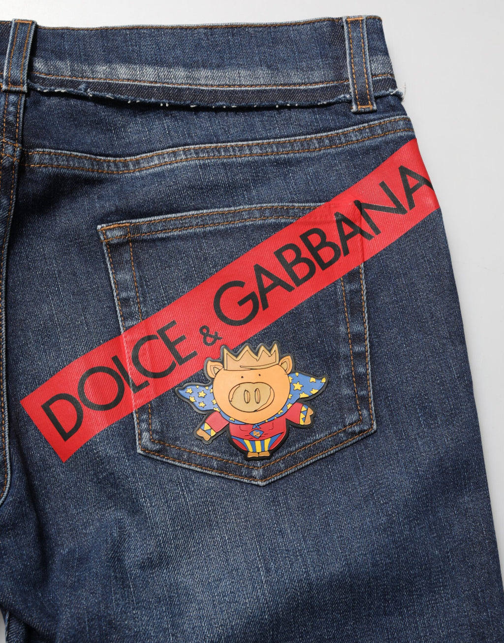 Dolce & Gabbana Men's Slim-Fit Jeans in Blue Stretch Cotton Denim