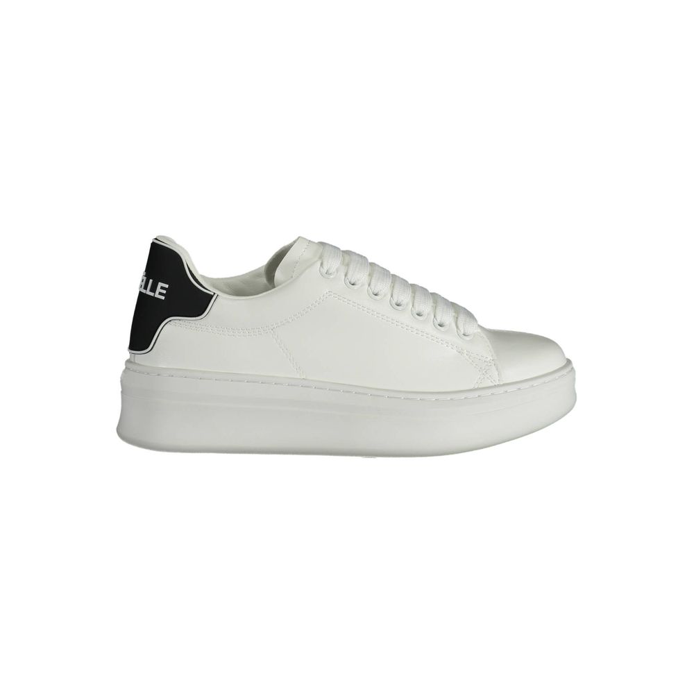 Gaelle Paris white polyethylene sneakers