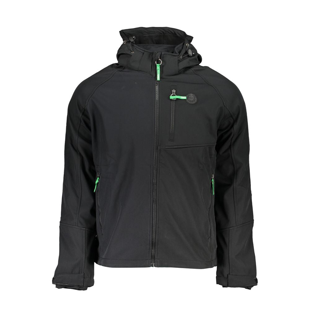Gianmarco Venturi Schwarze Herrenjacke aus Polyester