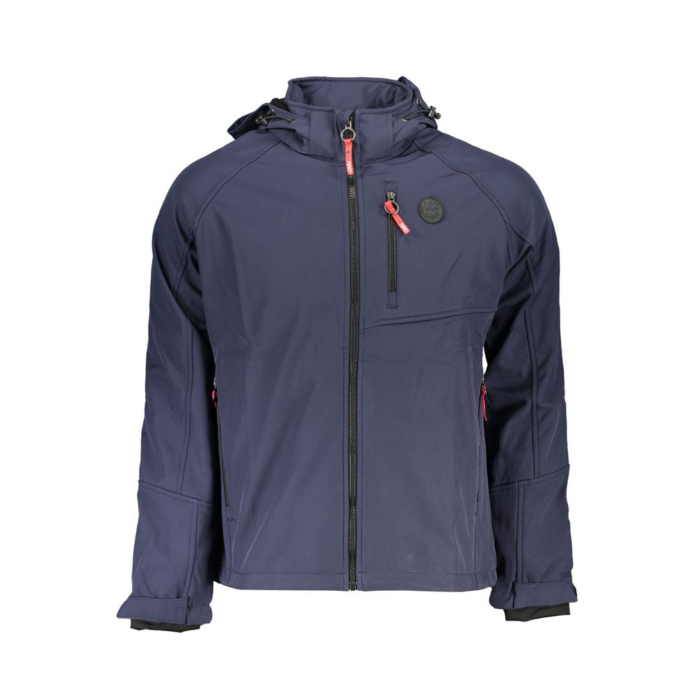Gianmarco Venturi Blue Polyester Jackets & Coats