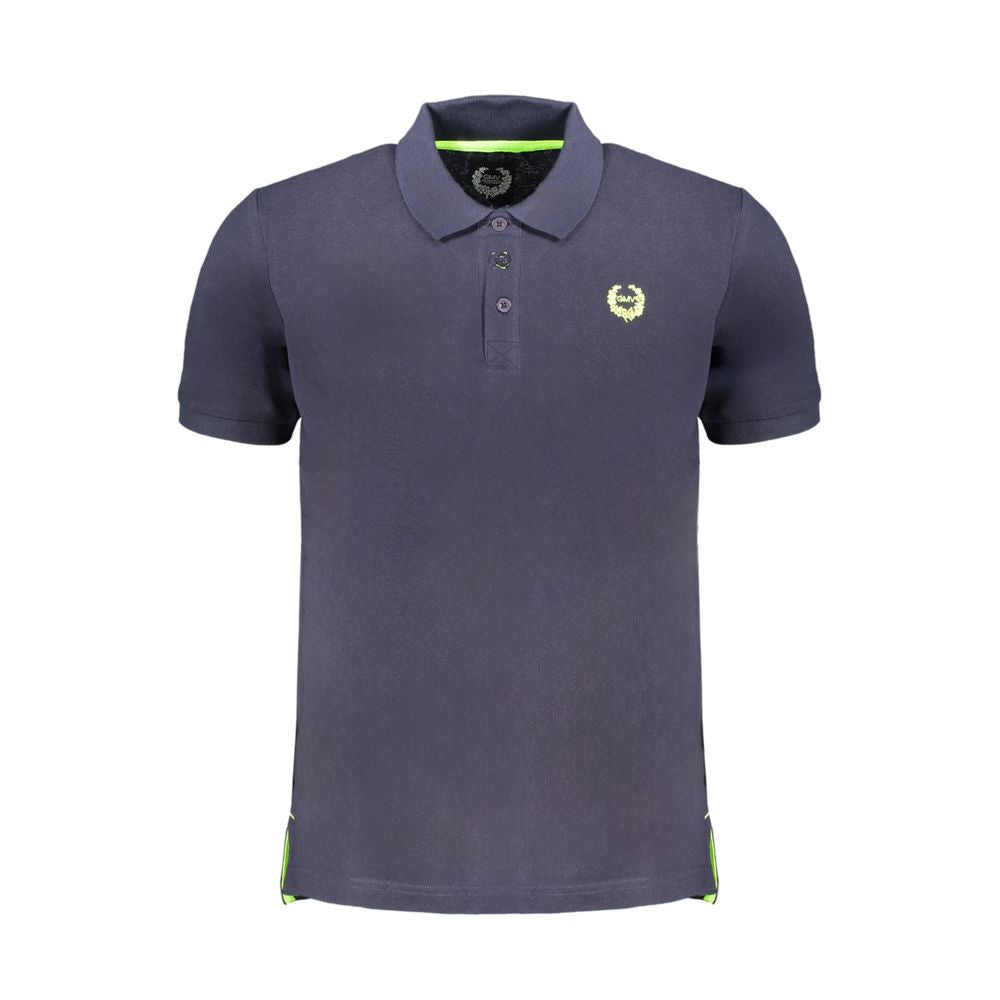 Gianmarco Venturi Blaues Baumwoll-Poloshirt für Herren