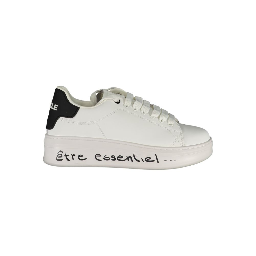 Gaelle Paris white polyethylene sneakers