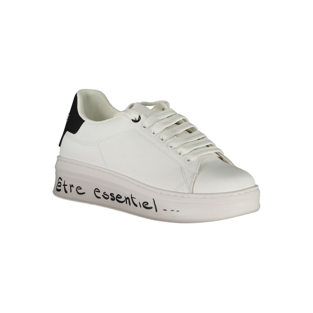 Gaelle Paris white polyethylene sneakers