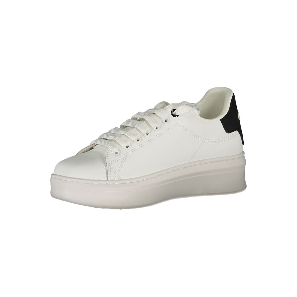 Gaelle Paris white polyethylene sneakers