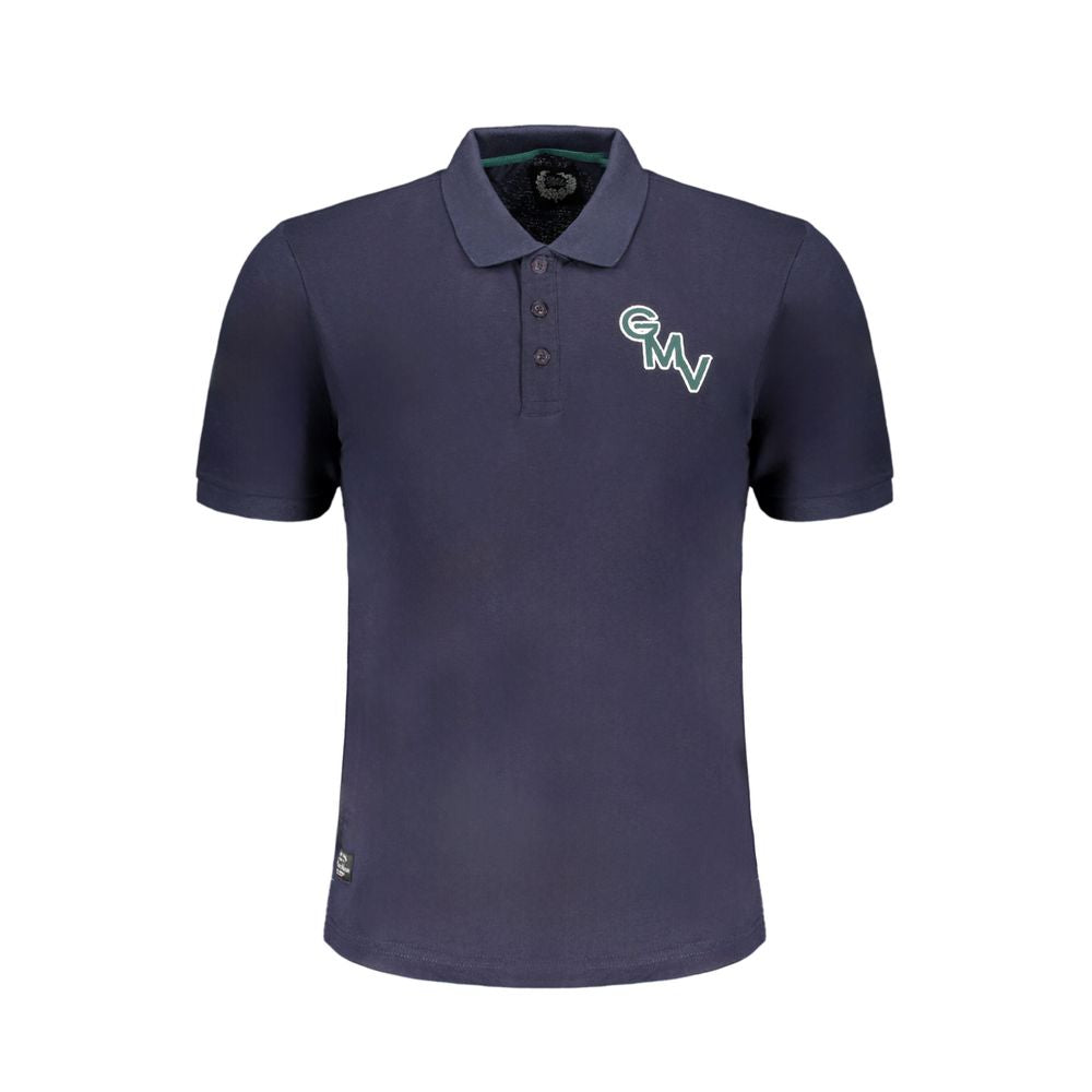 Gianmarco Venturi Blu Cotton Herren Poloshirt