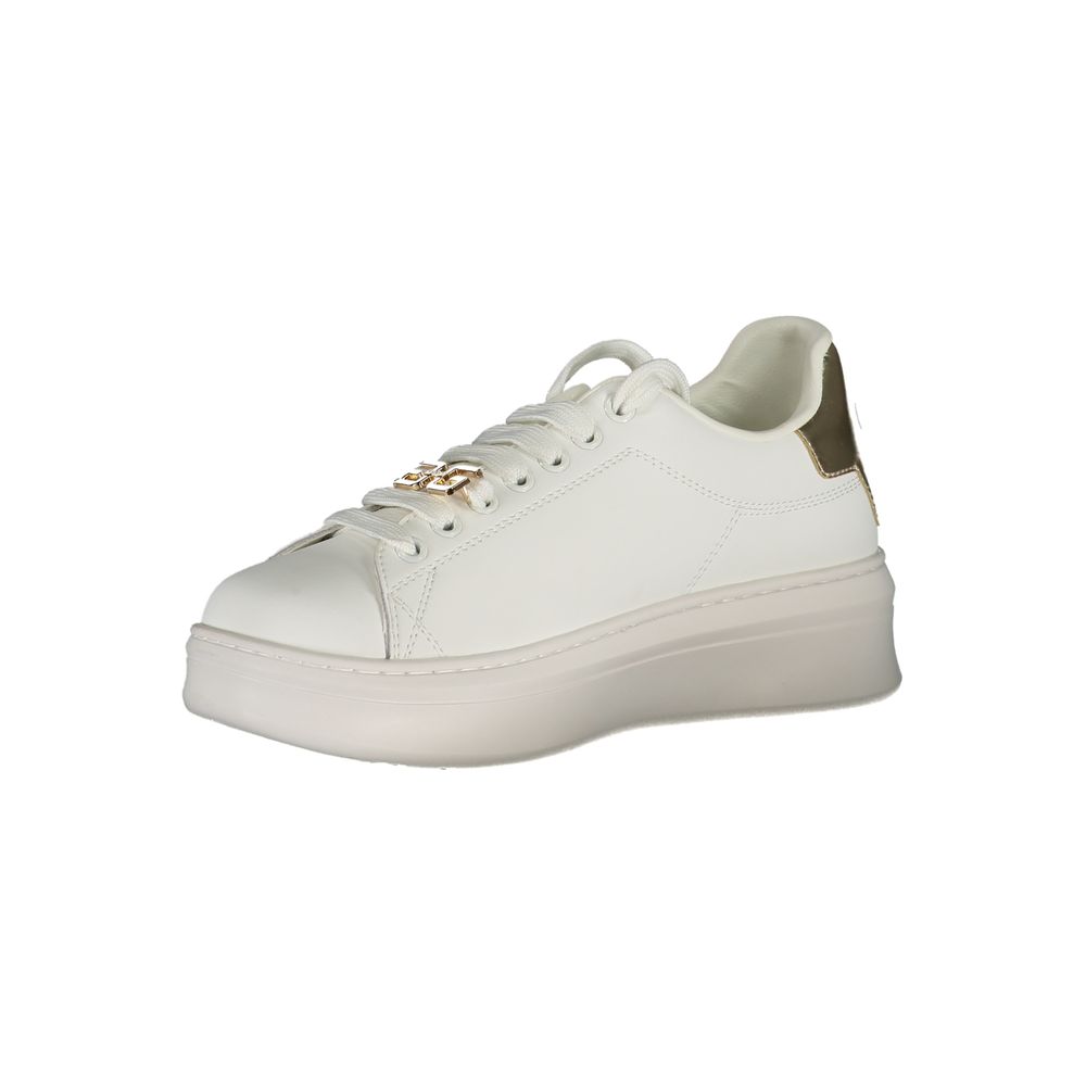 Gaelle Paris white polyethylene sneakers