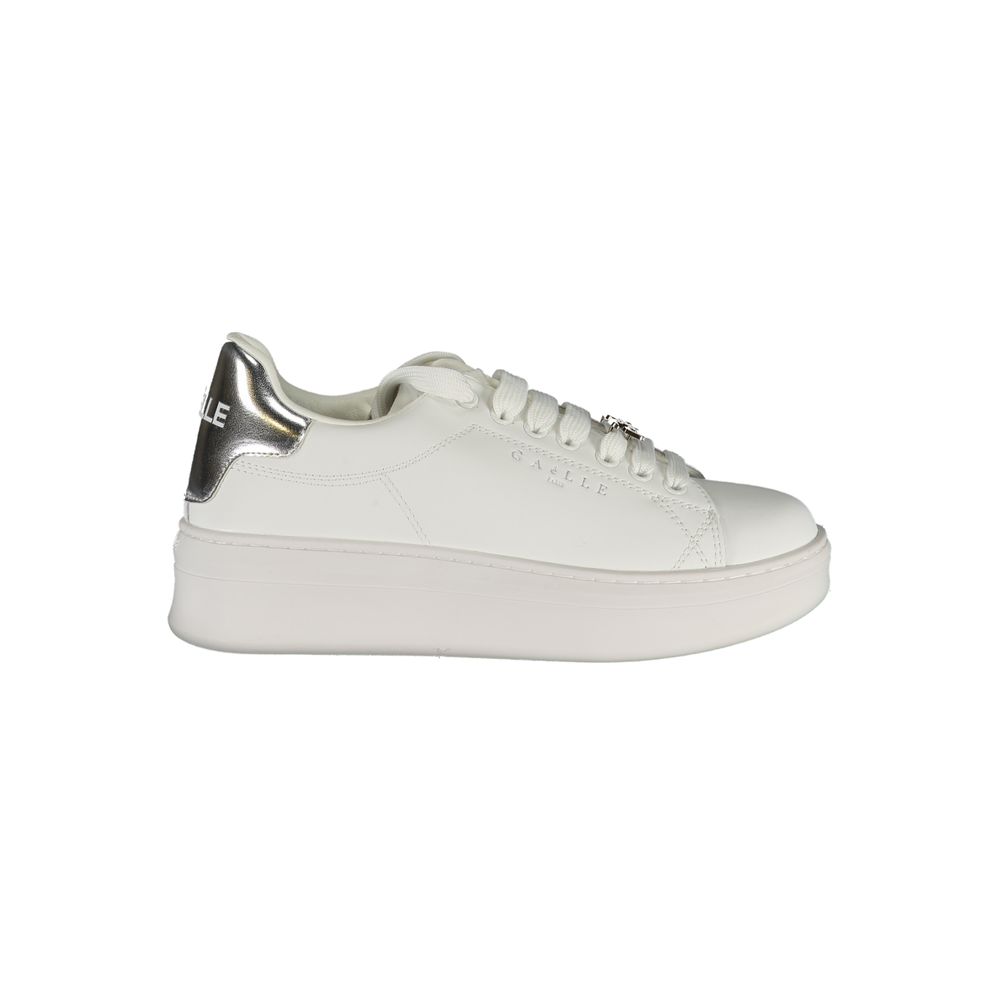Gaelle Paris Weißer Sneaker aus Polyethylen