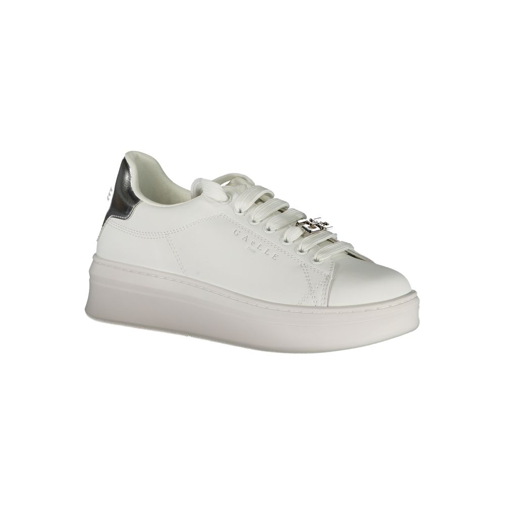 Gaelle Paris Weißer Sneaker aus Polyethylen