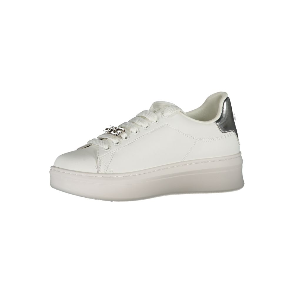 Gaelle Paris Weißer Sneaker aus Polyethylen