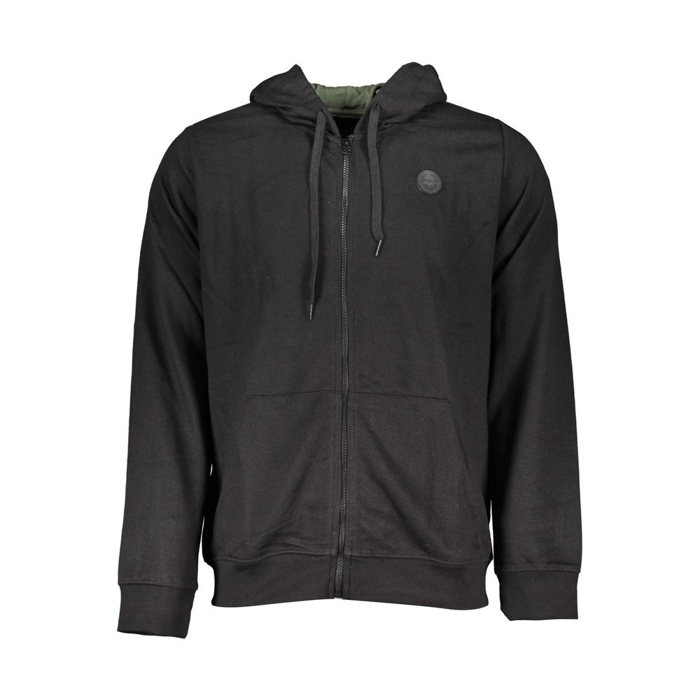 Gianmarco Venturi Schwarzes Herren-Kapuzensweatshirt aus Baumwolle