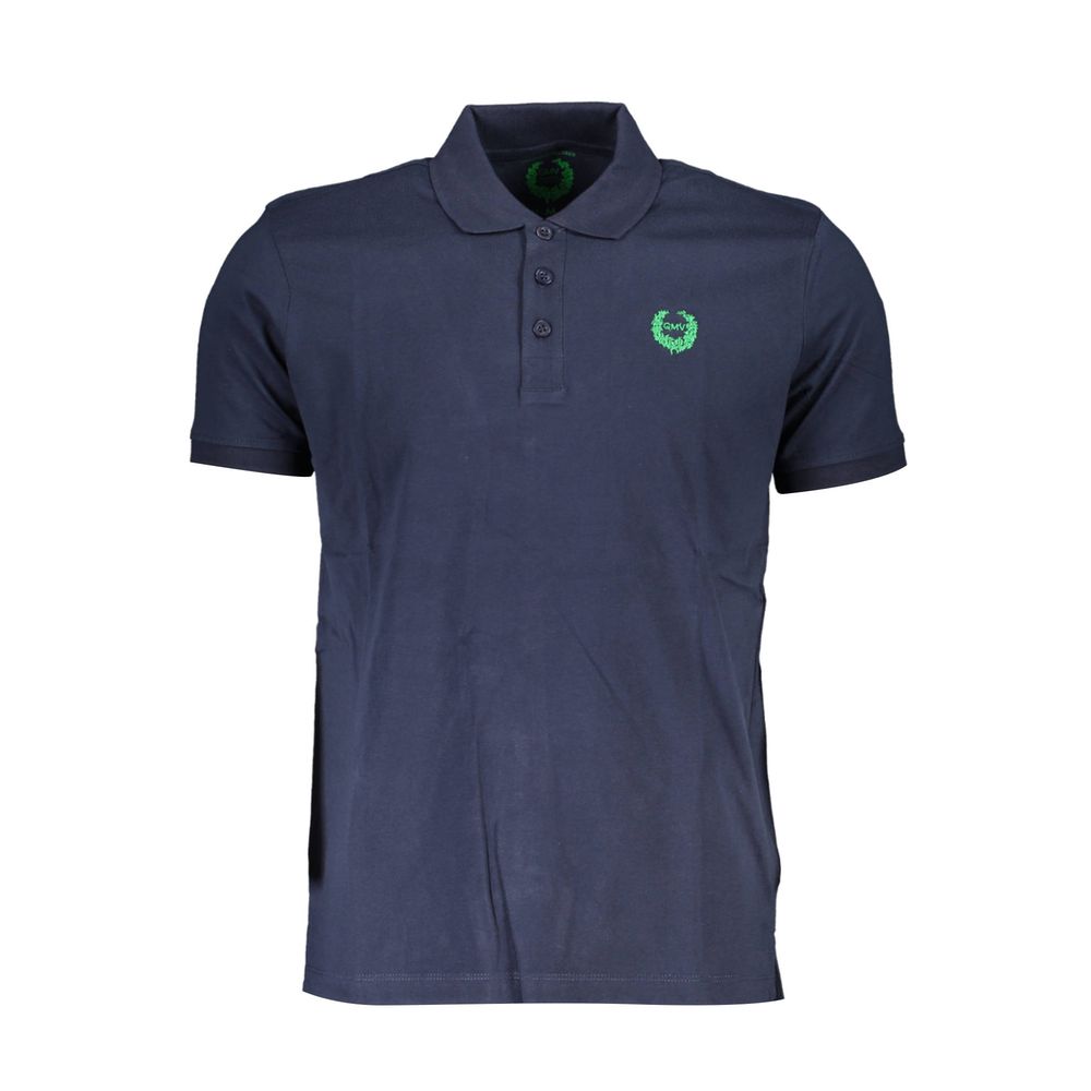 Gianmarco Venturi Blu Cotton Herren Poloshirt