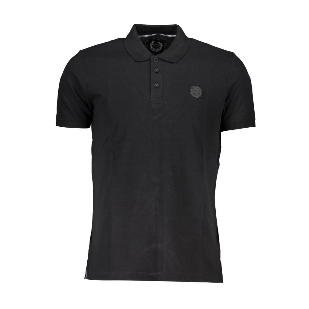Gianmarco Venturi Schwarzes Herren-Poloshirt aus Baumwolle