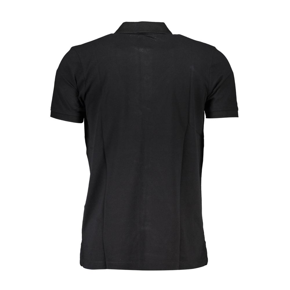 Gianmarco Venturi Schwarzes Herren-Poloshirt aus Baumwolle