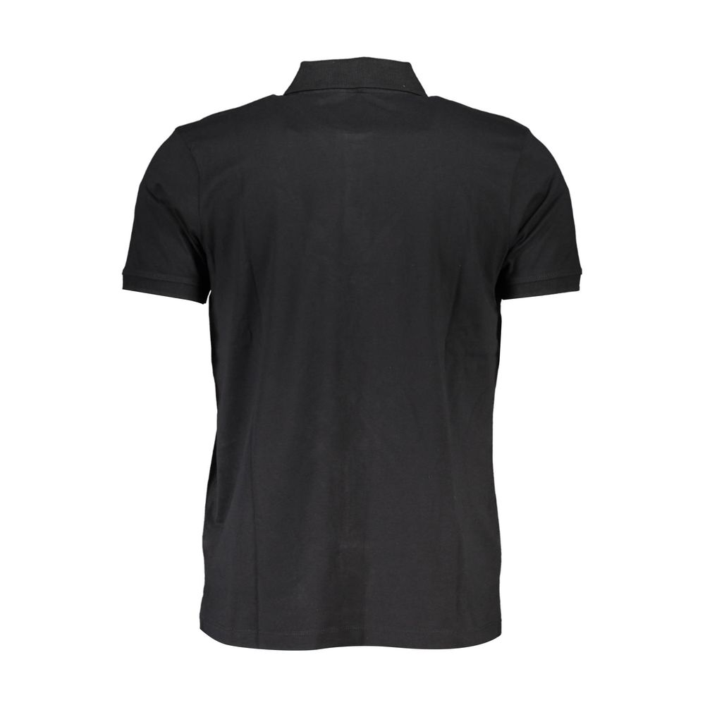 Gianmarco Venturi Schwarzes Herren-Poloshirt aus Baumwolle