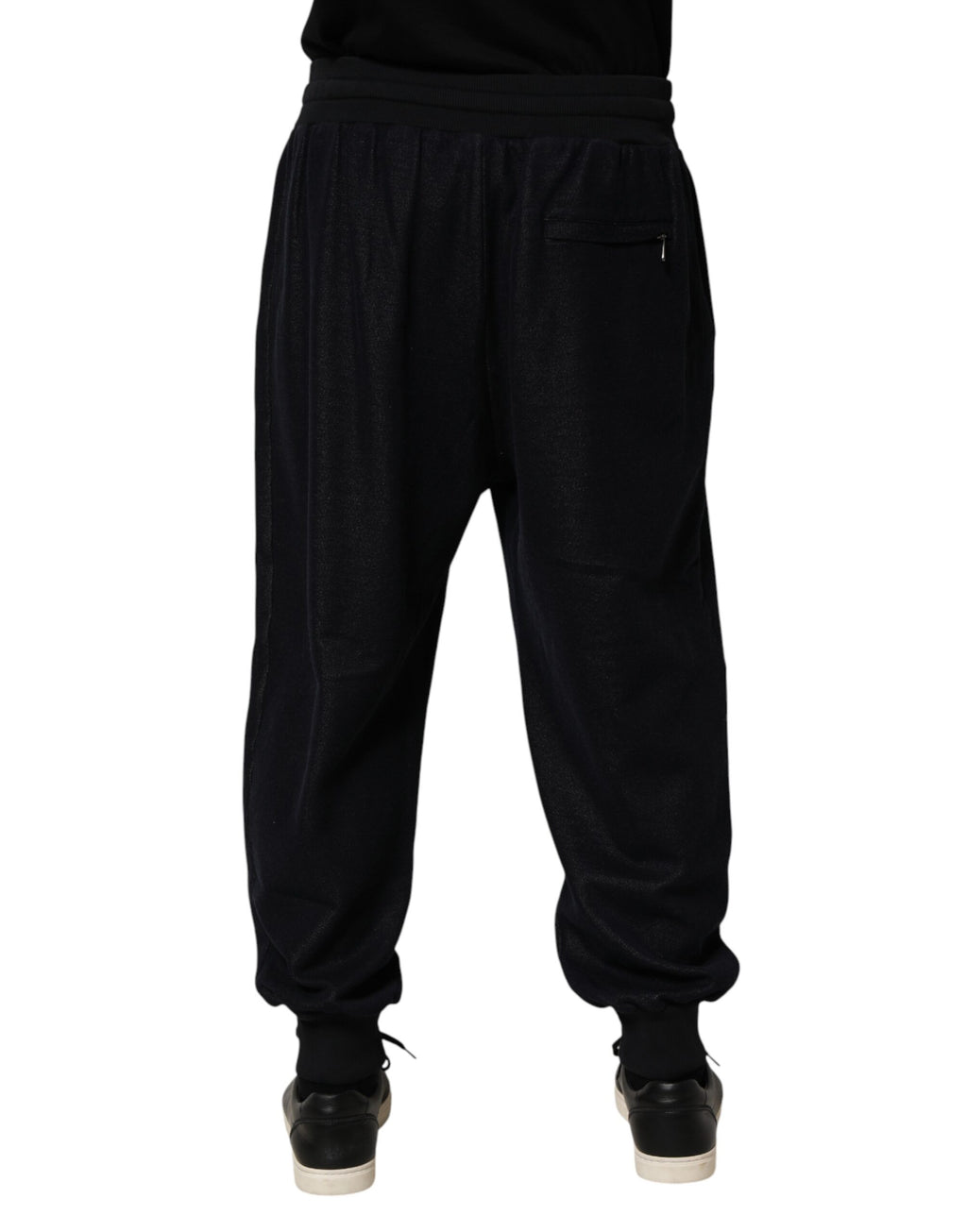 Dolce & Gabbana Schwarze Jogginghose aus Baumwollmischung mit Kordelzug